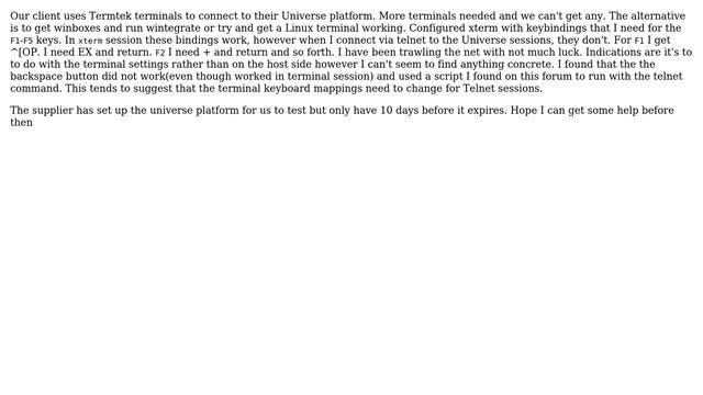 Unix & Linux: Function key mappings in telnet session to Universe Application смотреть онлайн