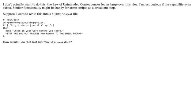 Unix & Linux: Cancelling a logout and returning to a shell смотреть онлайн