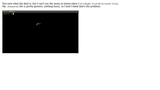 Unix & Linux: Unable to see the menu in xterm смотреть онлайн
