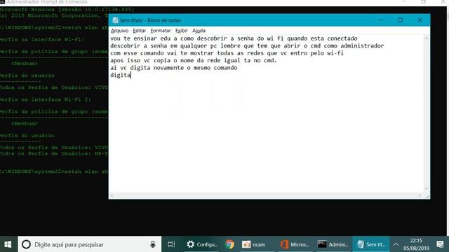 COMANDOS CMD HACKER - DESCOBRIR A SENHA DO WI-FI CONECTADO смотреть онлайн