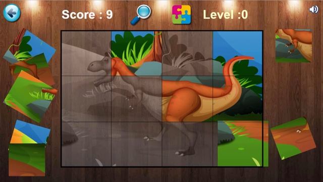 Dinosaurs Jurassic Park Jigsaw Puzzle for kids! Android Kids Game смотреть онлайн