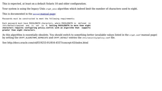 Unix & Linux: Solaris let me in with different password with the same 8 first characters смотреть онлайн