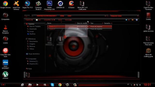 Tema Black Red + Extras Para Windows 7 смотреть онлайн