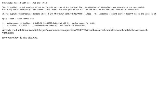 Ubuntu: Virtual box kernel does not match the modules смотреть онлайн