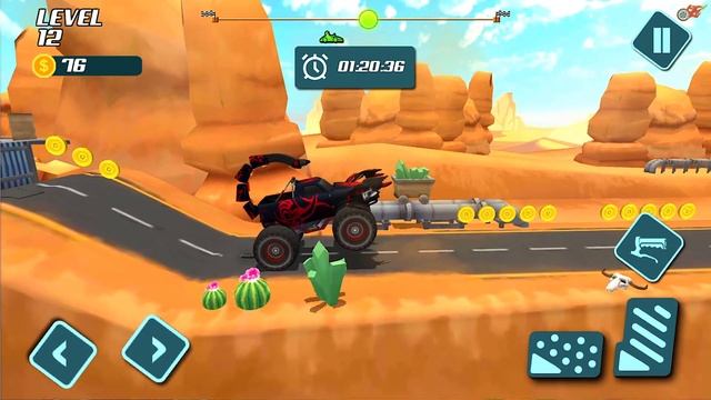 US Monster Truck Stunt Game 3D - Mega Ramp Jeep Shark Driving | Android Gameplay смотреть онлайн