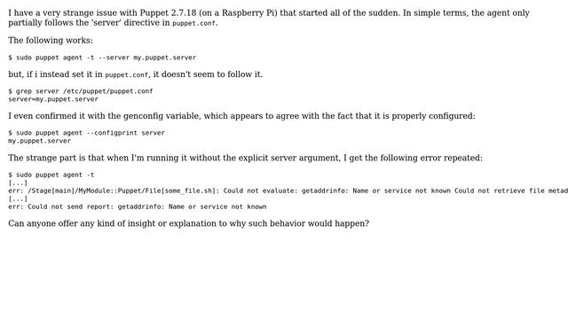 DevOps & SysAdmins: Puppet agent not following `server` setting смотреть онлайн