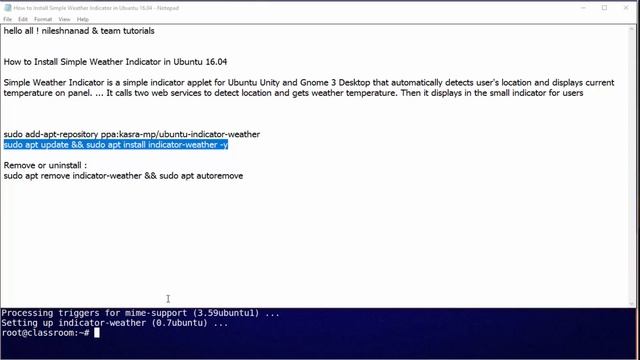 How to Install Simple Weather Indicator in Ubuntu 16 смотреть онлайн