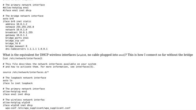 How can I bridge br0 to wlp2s0 so virtual machines get a dynamic IP from router? смотреть онлайн