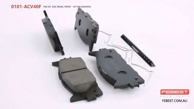 0101-ACV40F PAD KIT, DISC BRAKE, FRONT - KIT FOR DAIHATSU