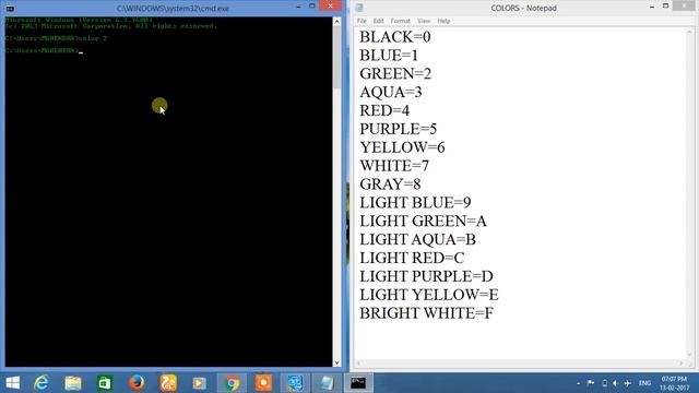 how to change the color of text and background in command prompt смотреть онлайн