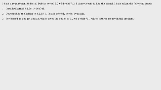 Unix & Linux: Downgrade Debian kernel смотреть онлайн