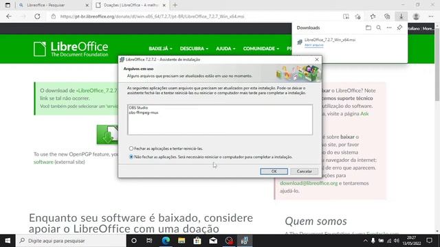 Instalando o Libreoffice no Windows (Usando o notebook Daten dos professores) смотреть онлайн