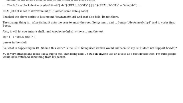 Unix & Linux: root filesystem on NVMe device смотреть онлайн