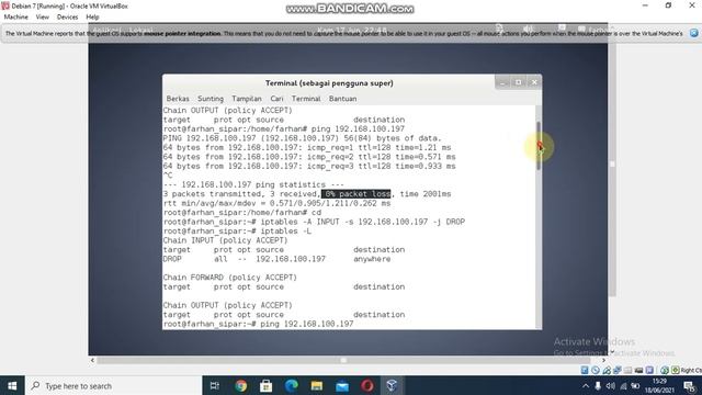 KONFIGURASI IPTABLES PADA VIRTUAL LINUX FARHAN1890343007 смотреть онлайн