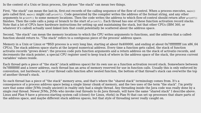 Unix & Linux: What is meant by stack in connection to a process? (2 Solutions!!) смотреть онлайн