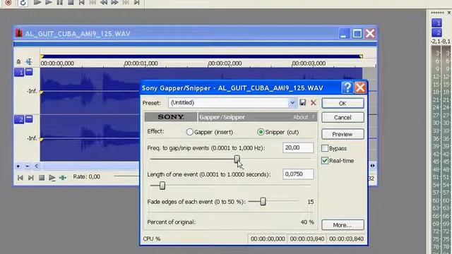 Функция Gapper⁄Snipper в Sound Forge Pro 10 Урок 39 смотреть онлайн