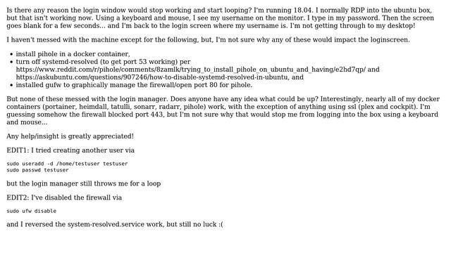 Ubuntu 18.04 Login window loop (2 Solutions!!) смотреть онлайн