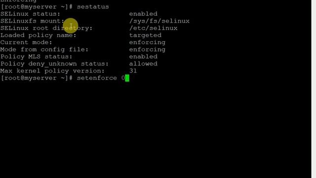 Setting SeLinux in RHEL смотреть онлайн