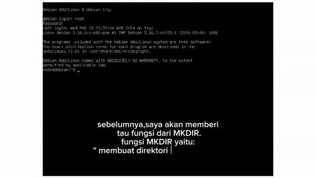 Pengunaan Perintah MKDIR dan RMDIR pada Linux Debian 8 смотреть онлайн