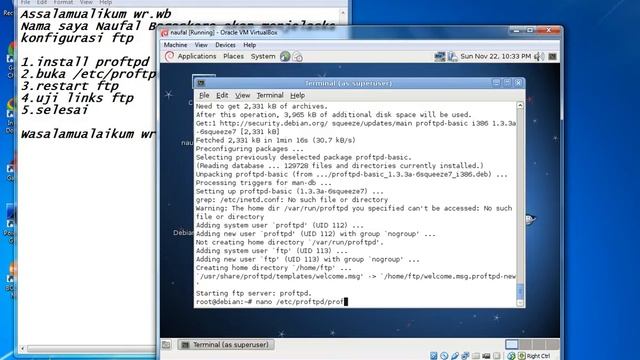 konfigurasi ftp menggunakan linux debian смотреть онлайн