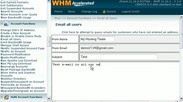 How to e-mail all users in WHM смотреть онлайн