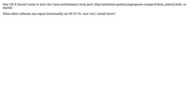 Apple: Getting performance measurement tools from Linux on Mac OS X смотреть онлайн