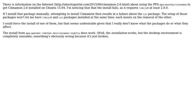 Ubuntu: Installing Cinnamon 2.6 on Ubuntu 15.04 смотреть онлайн