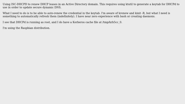 Unix & Linux: Renew Kerberos ticket for daemon (2 Solutions!!) смотреть онлайн