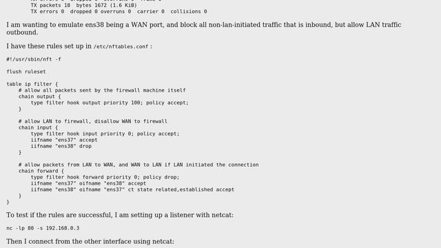 Unix & Linux: nftables rules not blocking traffic смотреть онлайн