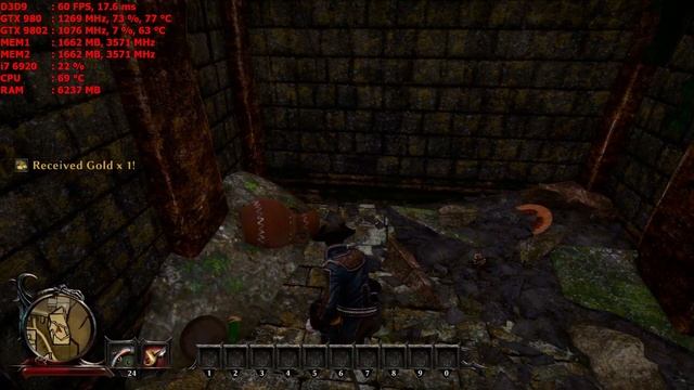 Risen 3 Titan Lords Benchmark Story mode 1080p GTX 980 SLI PC смотреть онлайн