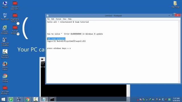Error 0x80080008 in Windows 8 update Easy Step To Fix смотреть онлайн