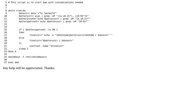 Unix & Linux: Cannot echo colored text when inserting in status bar in dwm смотреть онлайн
