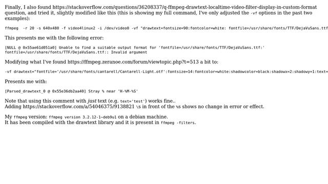 How to embed current time with ffmpeg? смотреть онлайн