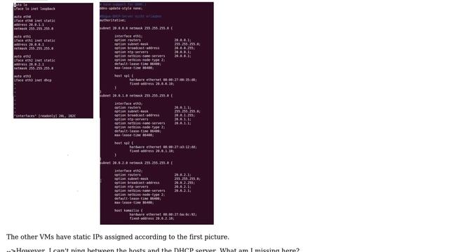 Ubuntu: VirtualBox: Simulate network and DHCP Server - cant reach hosts смотреть онлайн