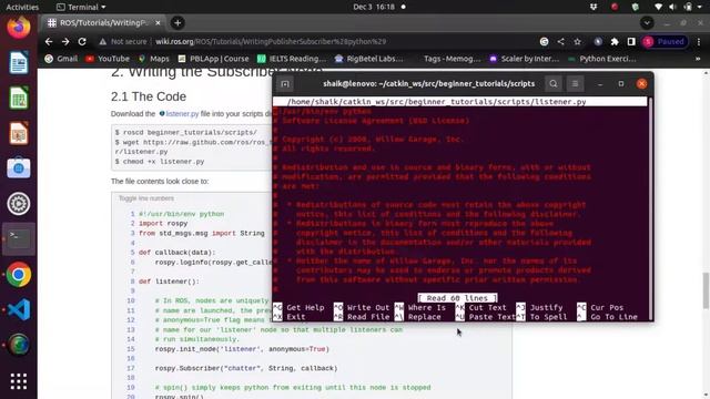 Writing a Simple Publisher and Subscriber (Python) смотреть онлайн