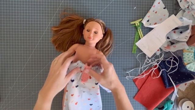 How to Sew a Doll Nightgown! (And slippers and sleep mask too, of course). смотреть онлайн
