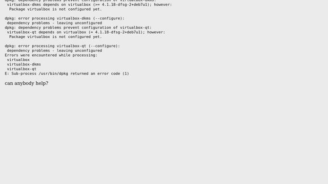 Error while installing virtualbox смотреть онлайн