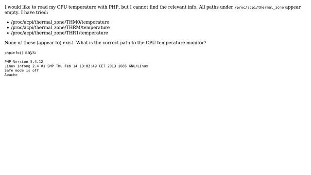 Unix & Linux: How to read CPU temperature on a shared server? смотреть онлайн