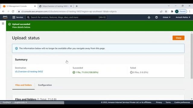 How to enable "Versioning" in S3 Bucket #s3bucket #aws #awscloud #devops смотреть онлайн