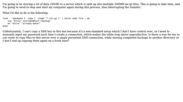 Unix & Linux: rsync to SFTP while moving completed uploads to another folder смотреть онлайн