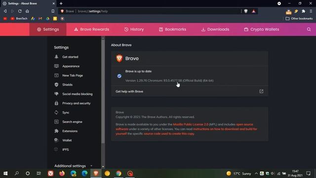 What's new in Brave Browser V1.29 Chromium 93 смотреть онлайн