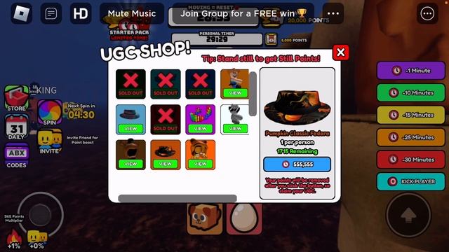 [UGC LIMITED] How to get Pumpkin Classic Fedora in UGC Don’t Move! (Roblox) смотреть онлайн