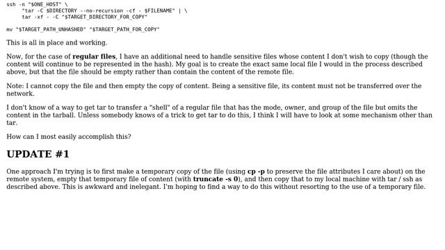 Remote Copy of All Traits of a File Except for its Content смотреть онлайн