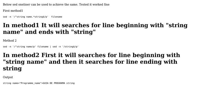Unix & Linux: How to get line strings with special word start and end? (3 Solutions!!) смотреть онлайн