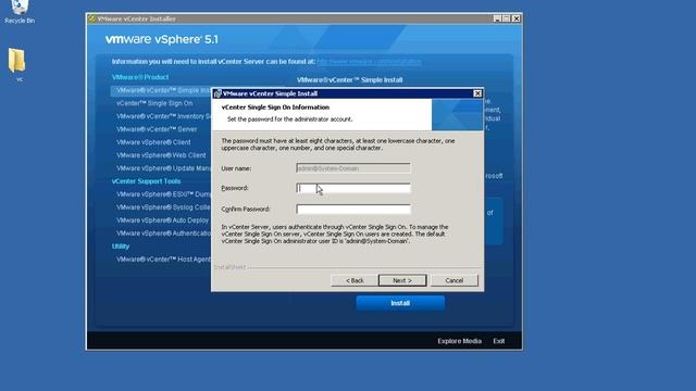 vCenter 5.1 with SSO: Installation смотреть онлайн