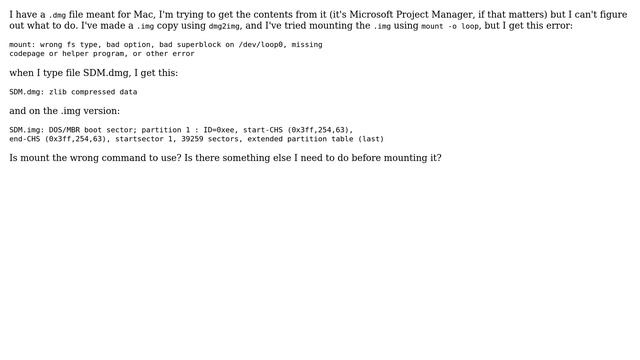 Unix & Linux: Getting contents from a .dmg or .img file смотреть онлайн