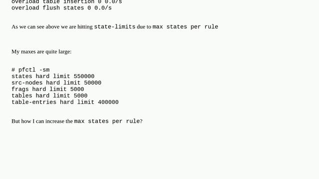 PF firewall how to increase max states per rule смотреть онлайн