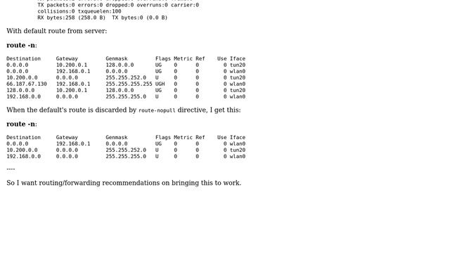 What routes must be set (in Linux) to allow Internet access through given interface without... смотреть онлайн