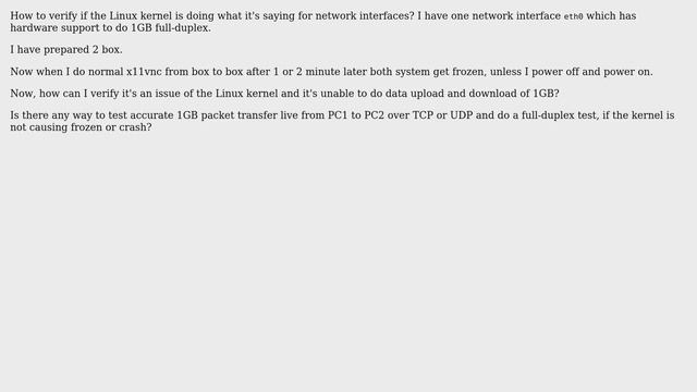 How do I verify that the Linux kernel is not freezing when uploading смотреть онлайн