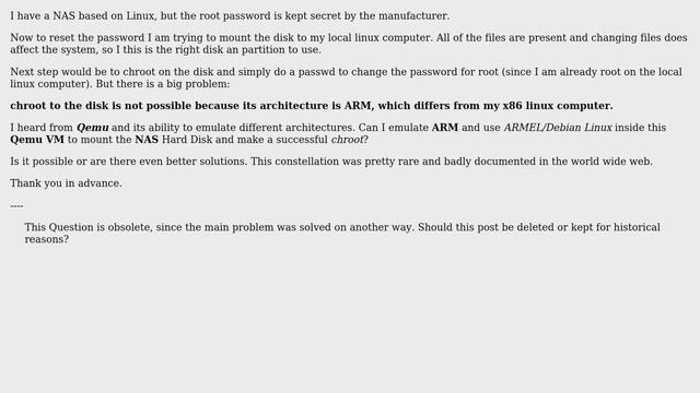 Use Qemu & chroot to reset password on mounted external disk смотреть онлайн